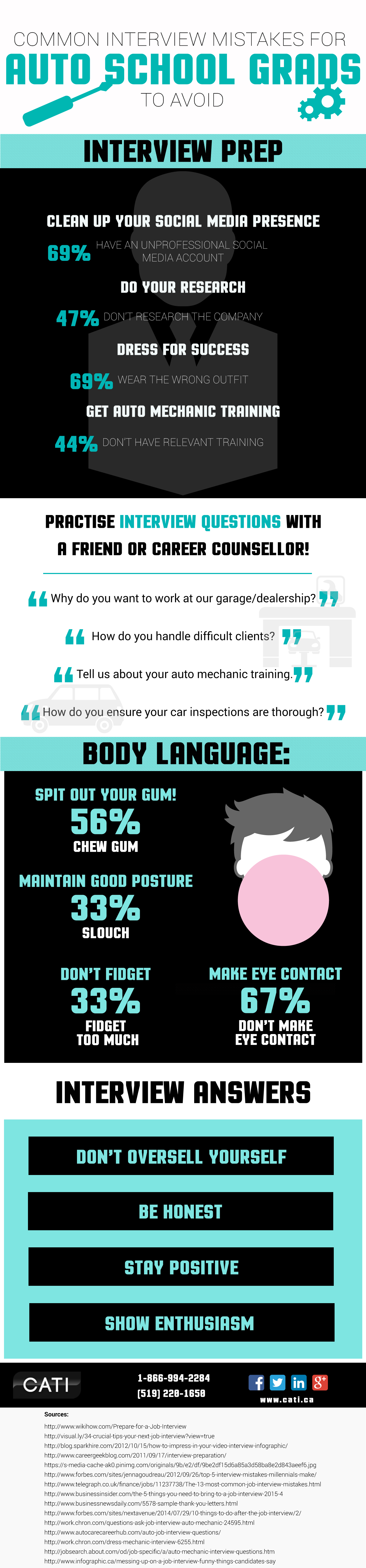 [Infographic]: Common Interview Mistakes for Auto School Grads to Avoid