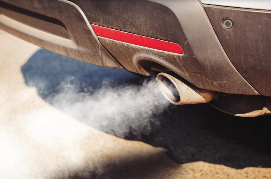 A hole in a muffler can result in carbon monoxide being released into the environment