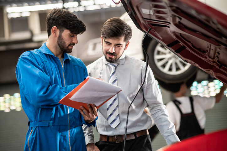 After service advisor training, you will be responsible for greeting customers, discerning their automotive needs, and communicating with technicians to arrange a solution.