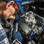 An automotive technician investigating EGR valve symptoms in an engine